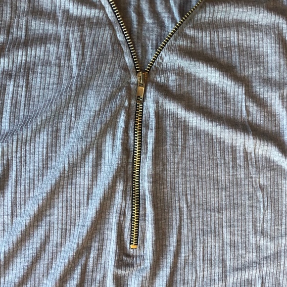 ❌SOLD❌ NEW! Gray ribbed Tank Dress w/ Zipper ✨ - Picture 2 of 2